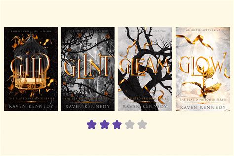 Gild (The Plated Prisoner, #1), Glint (The Plated Prisoner, #2), Gleam (The Plated Prisoner, #3), Glow (The Plated Prisoner, #4), Gold (The Plated Priso. . Gilded prisoner series